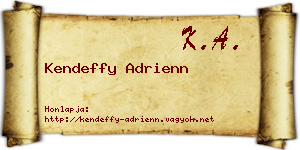 Kendeffy Adrienn névjegykártya